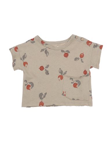 Play Up Babies'  Newborn Boy T-shirt Khaki Size 3 Organic Cotton, Linen In Beige