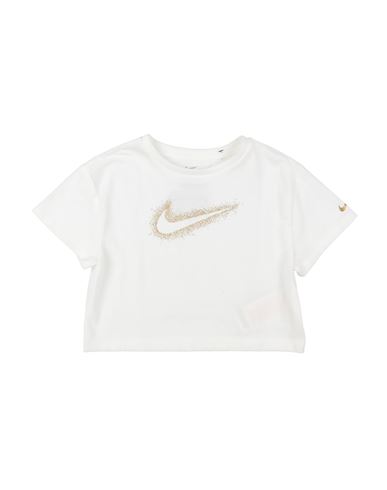 Nike Babies'  Shine Pack Boxy Tee Toddler Girl T-shirt White Size 7 Cotton, Polyester