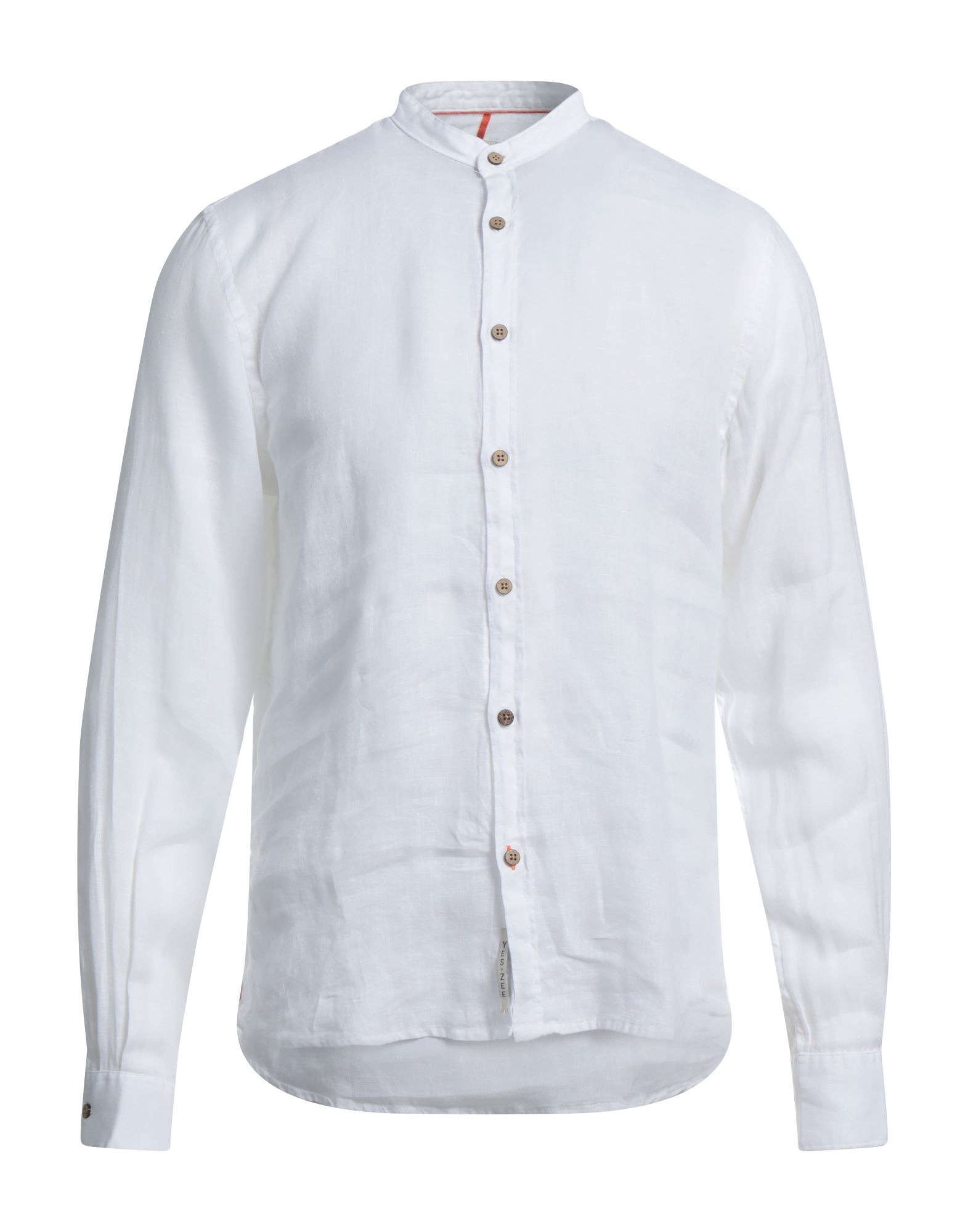 Shop Yes Zee By Essenza Man Shirt White Size Xxl Linen
