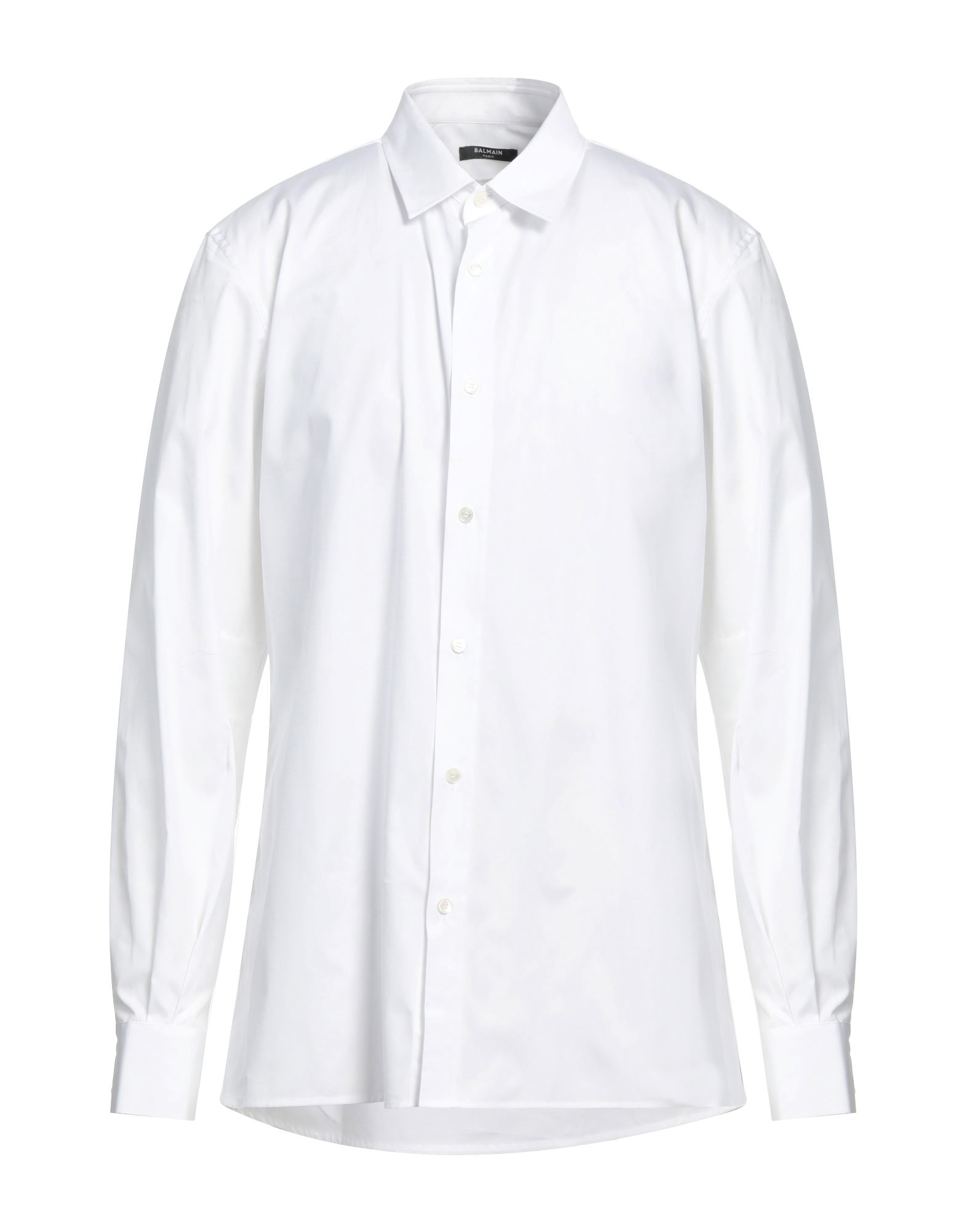 Shop Balmain Man Shirt White Size 16 Cotton