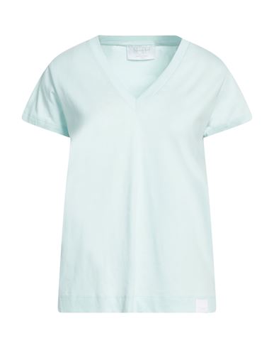 Shop Daniele Fiesoli Woman T-shirt Sky Blue Size 4 Cotton