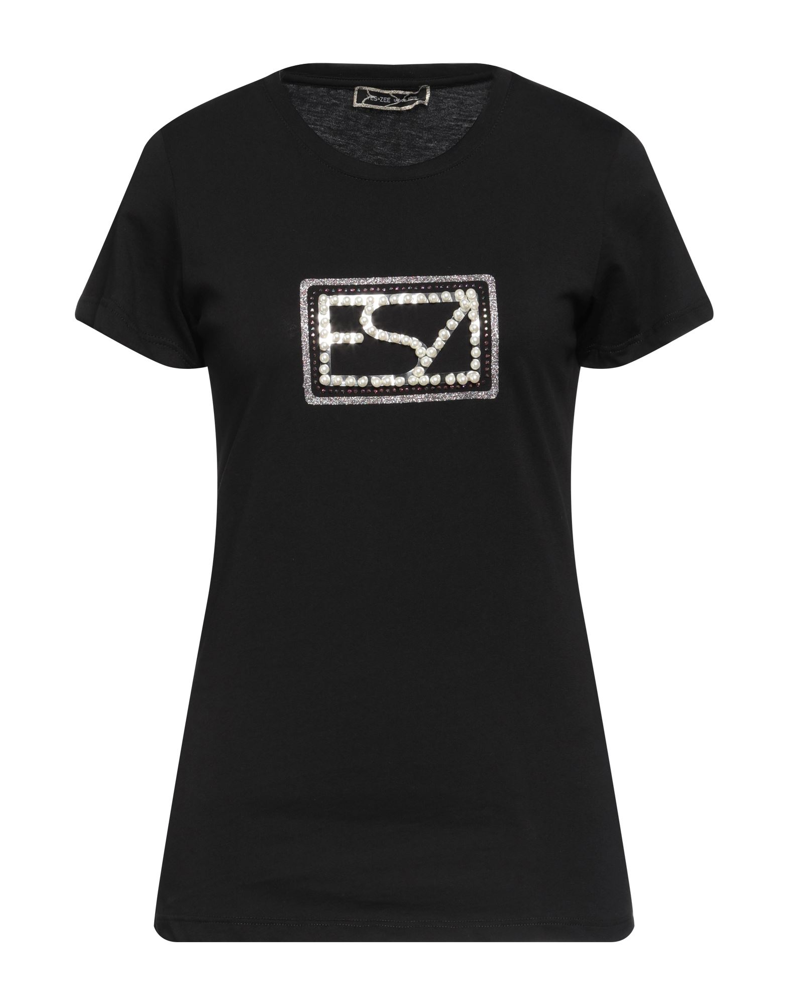 Yes Zee By Essenza T-shirts In Black