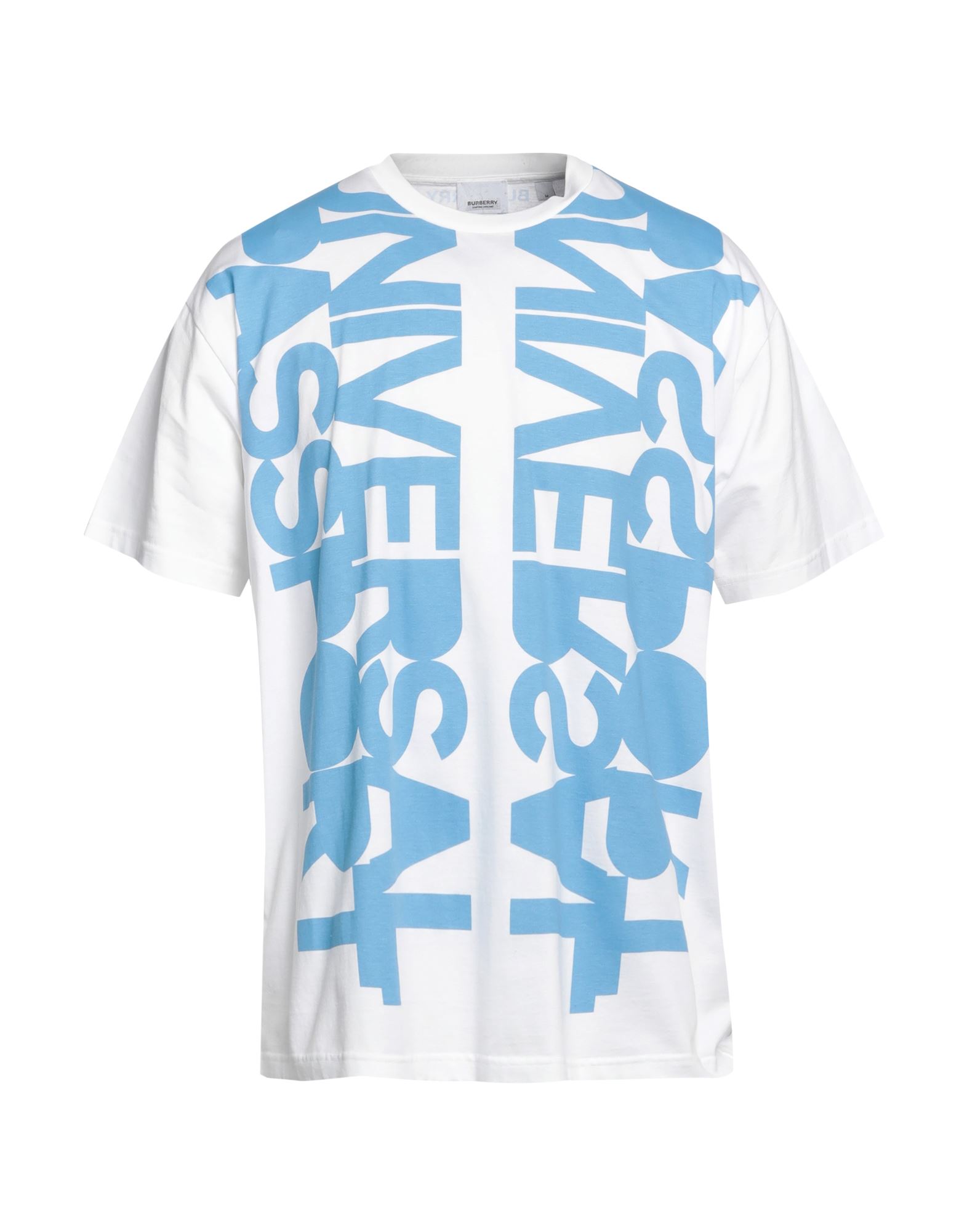 Burberry Cotton Universal Passport Oversized T-shirt In Blue