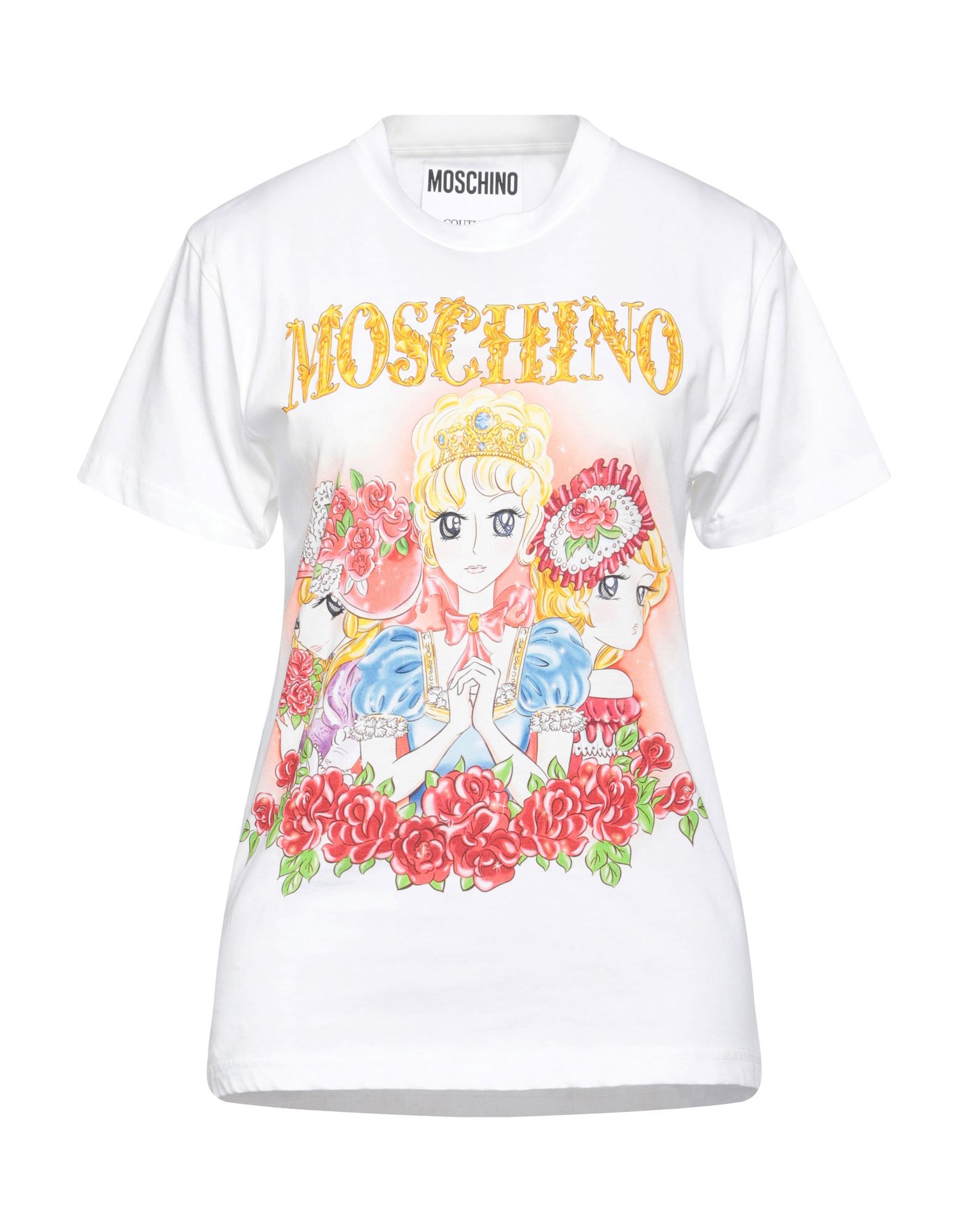 Shop Moschino Woman T-shirt White Size S Cotton