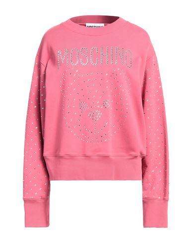 Shop Moschino Woman Sweatshirt Pink Size 10 Cotton