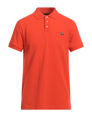 Moose Knuckles Man Polo Shirt Tomato Red Size S Cotton