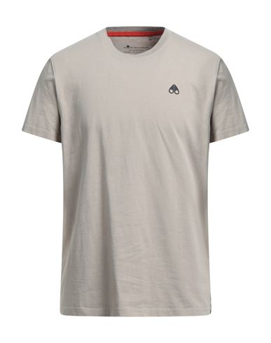 Moose Knuckles Man T-shirt Khaki Size Xl Organic Cotton In Beige