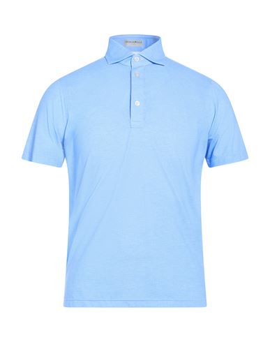 Ghirardelli Man Polo Shirt Sky Blue Size S Nylon, Elastane