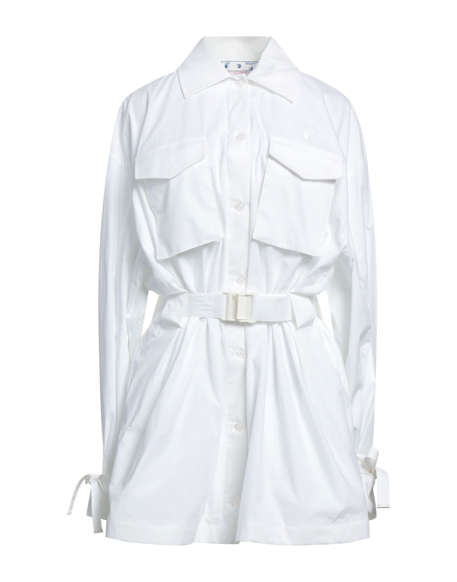 Off-white Woman Mini Dress White Size 6 Cotton, Polyester