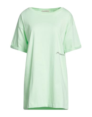 Hinnominate Woman T-shirt Light Green Size M Cotton