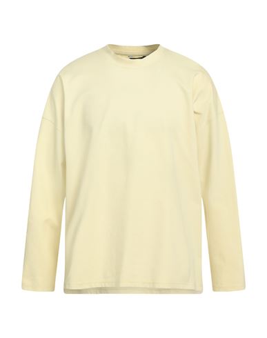 Hevo Hevò Man T-shirt Light Yellow Size S Cotton, Polyamide, Elastic Fibres