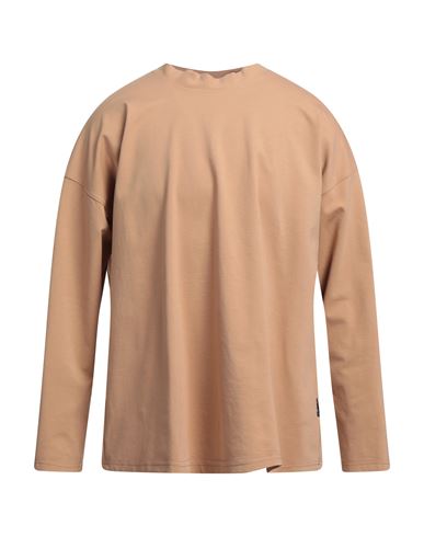 Hevo Hevò Man T-shirt Camel Size L Cotton, Polyamide, Elastic Fibres In Beige