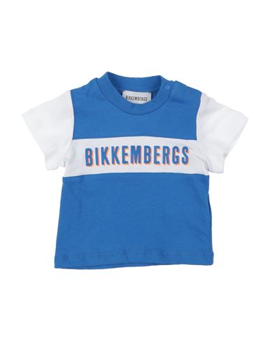 Bikkembergs Babies'  Newborn Boy T-shirt Azure Size 3 Cotton, Elastane In Blue