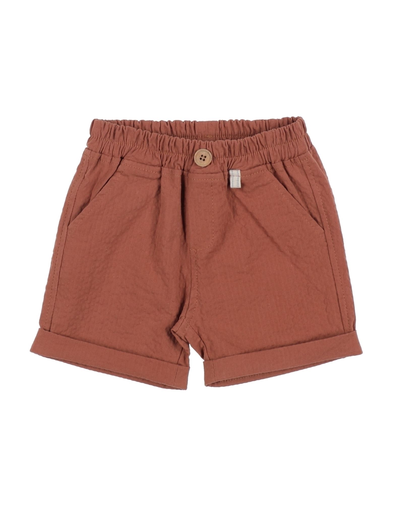 Aletta Kids'  Newborn Girl Shorts & Bermuda Shorts Tan Size 3 Cotton, Elastane In Brown