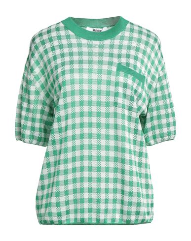 Msgm Woman Sweater Green Size S Viscose