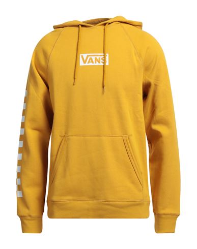 Vans Man Sweatshirt Ocher Size Xl Cotton, Polyester In Yellow
