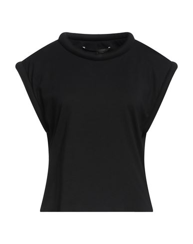 Federica Tosi Woman T-shirt Black Size 4 Cotton