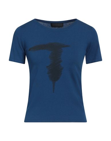 Tru Trussardi Woman T-shirt Blue Size Xxs Viscose, Polyamide