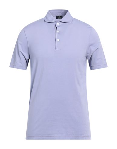 Barba Napoli Man Polo Shirt Lilac Size 36 Cotton, Elastane In Purple