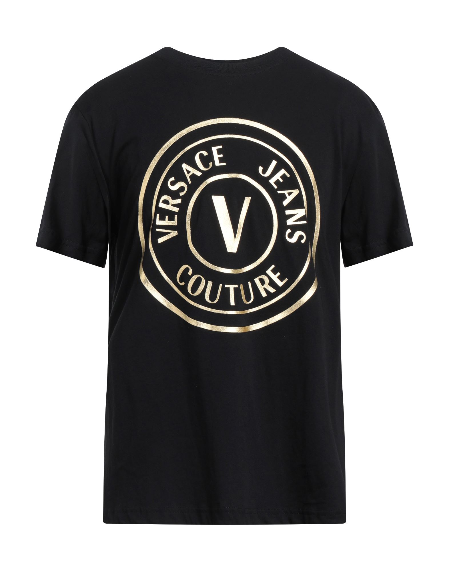 VERSACE JEANS COUTURE VERSACE JEANS COUTURE MAN T-SHIRT BLACK SIZE 3XL COTTON