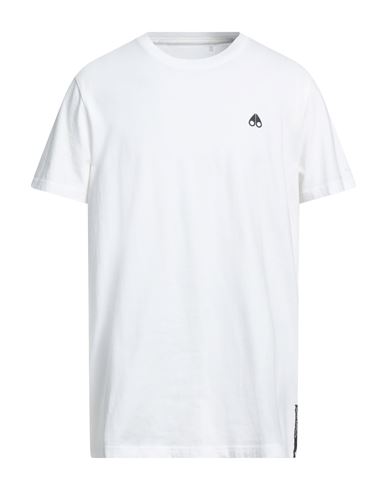 Moose Knuckles White Cotton Slim Fit T Shirt In White