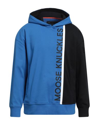 Moose Knuckles Man Sweatshirt Blue Size Xxl Cotton