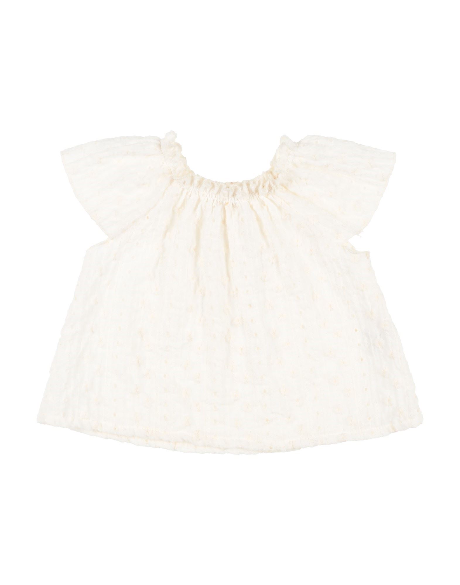 Babe And Tess Kids' Babe & Tess Newborn Girl Top Ivory Size 3 Cotton, Polyester In White