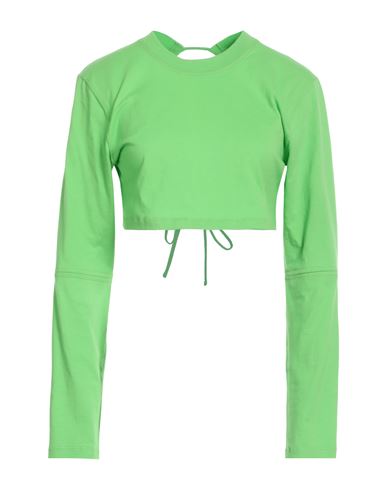 Jacquemus Woman T-shirt Green Size M Cotton