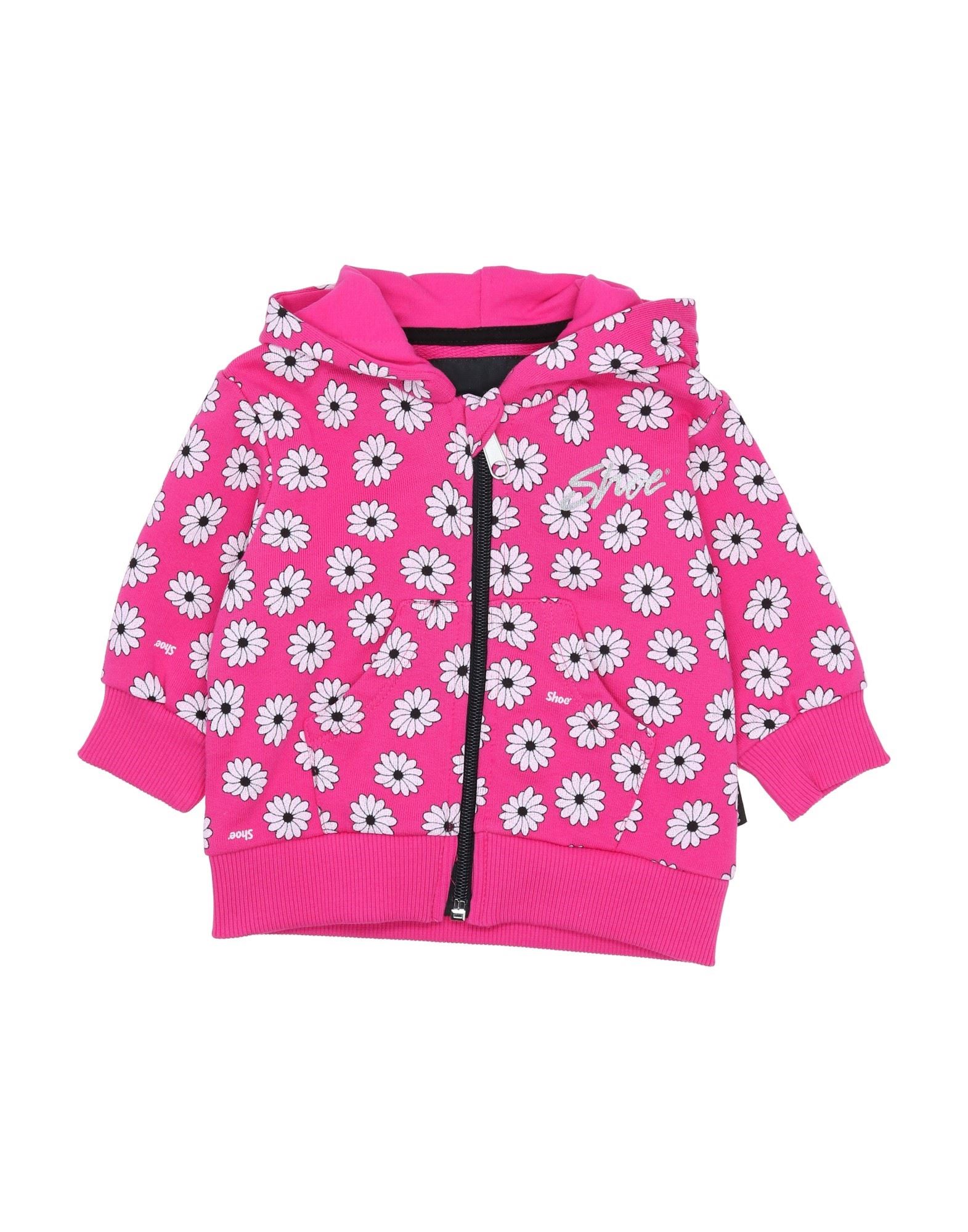 Shoe® Kids' Shoe Newborn Girl Sweatshirt Fuchsia Size 3 Cotton In Pink