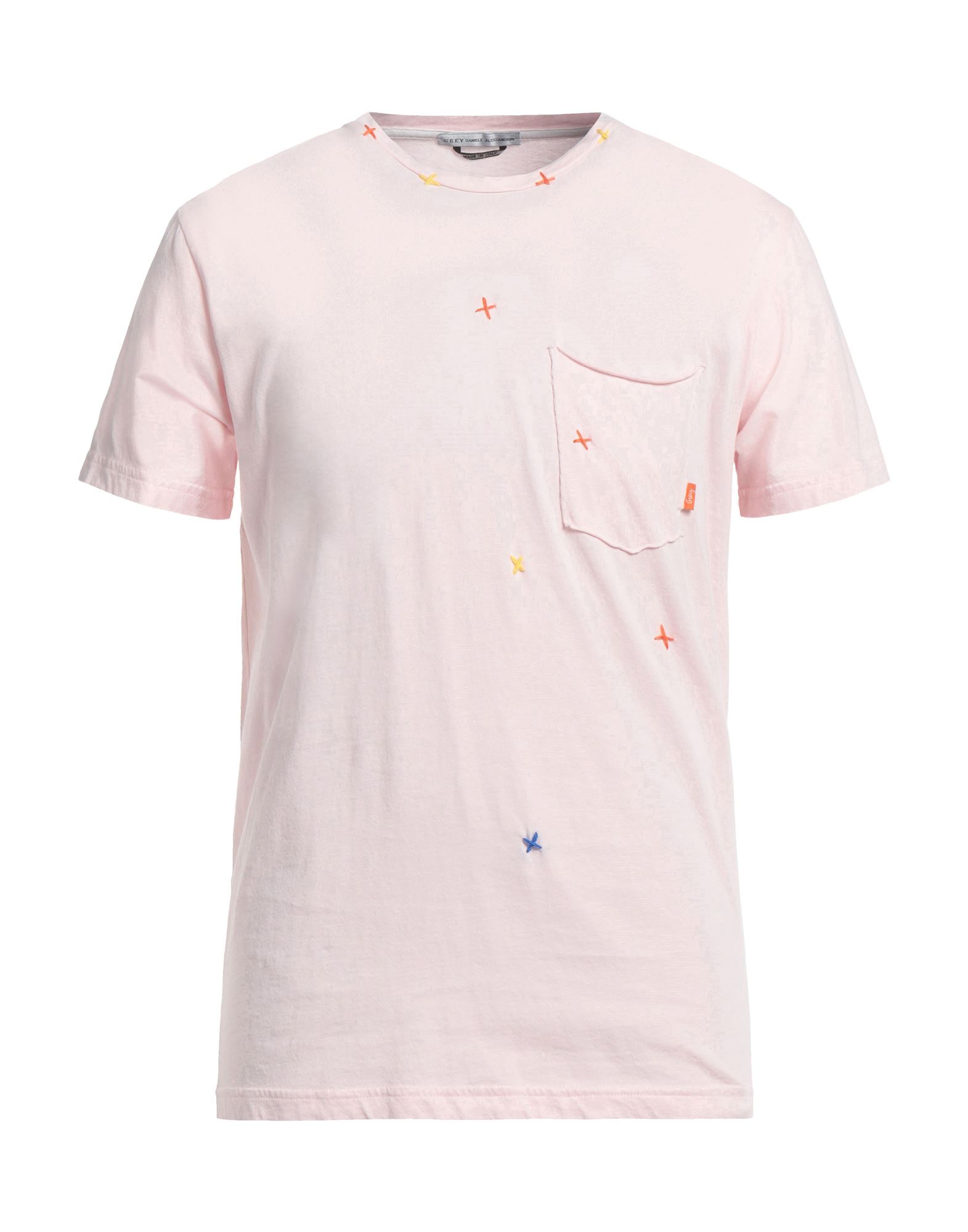 Grey Daniele Alessandrini T-shirts In Pink