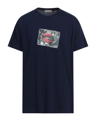 Daniele Alessandrini Homme Man T-shirt Midnight Blue Size Xxl Cotton