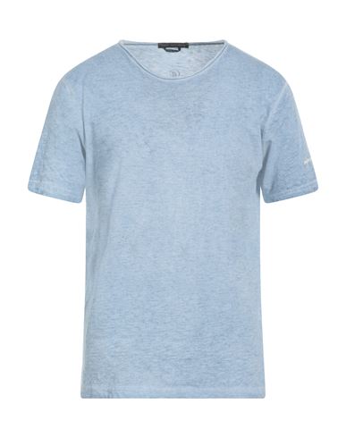 Shop Daniele Alessandrini Man T-shirt Sky Blue Size M Cotton