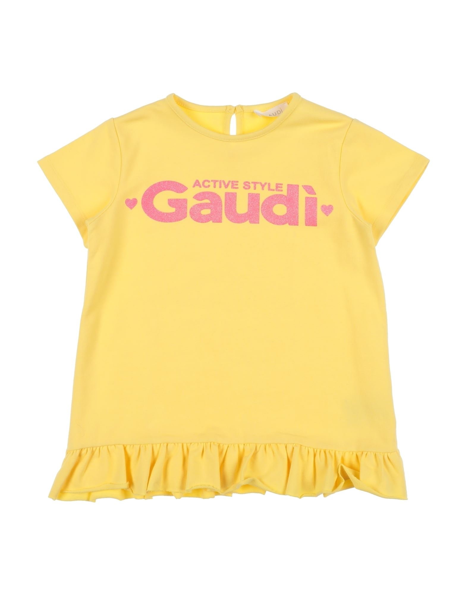 Gaudì Kids'  Toddler Girl Sweatshirt Yellow Size 5 Cotton, Elastane