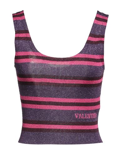 Valentino Garavani Woman Top Purple Size S Viscose, Metallic Fiber, Polyester