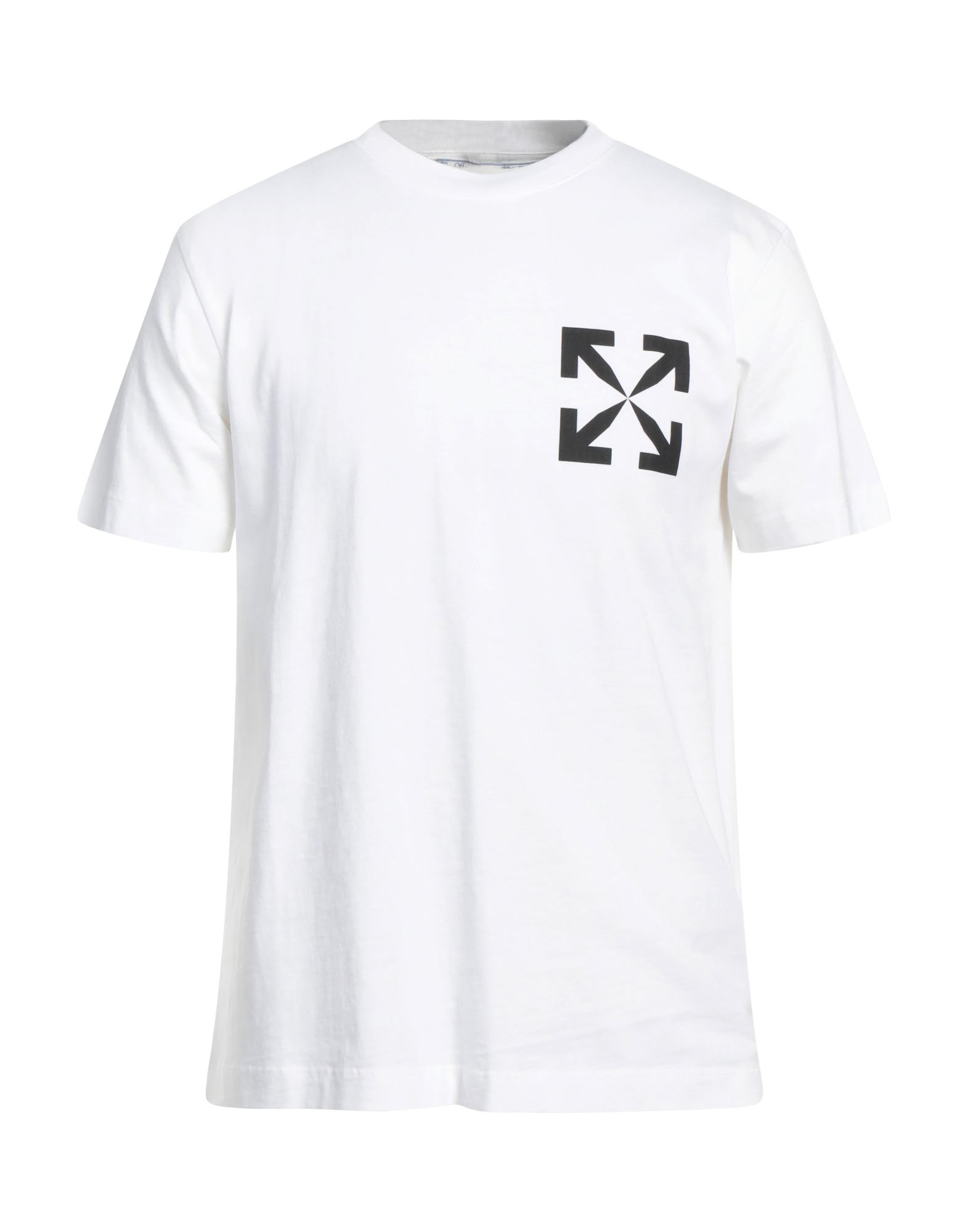 Off-white Slim Fit Single Arrow Cotton Graphic T-shirt In White