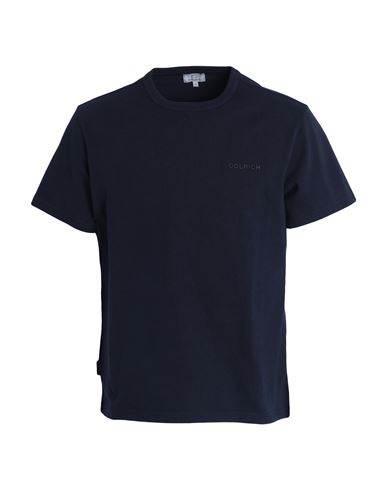 Woolrich Man T-shirt Midnight Blue Size L Cotton