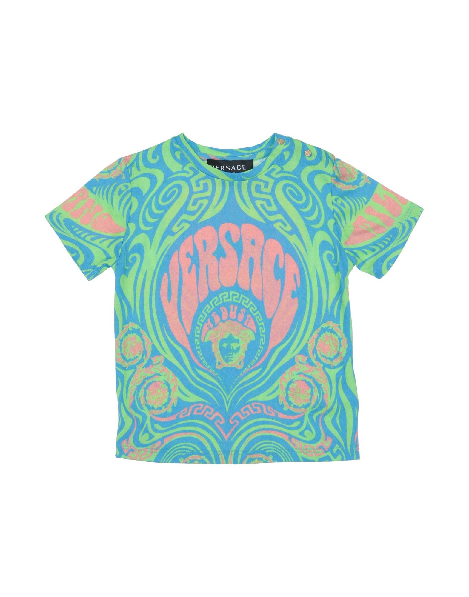 Versace Young T-shirts In Blue