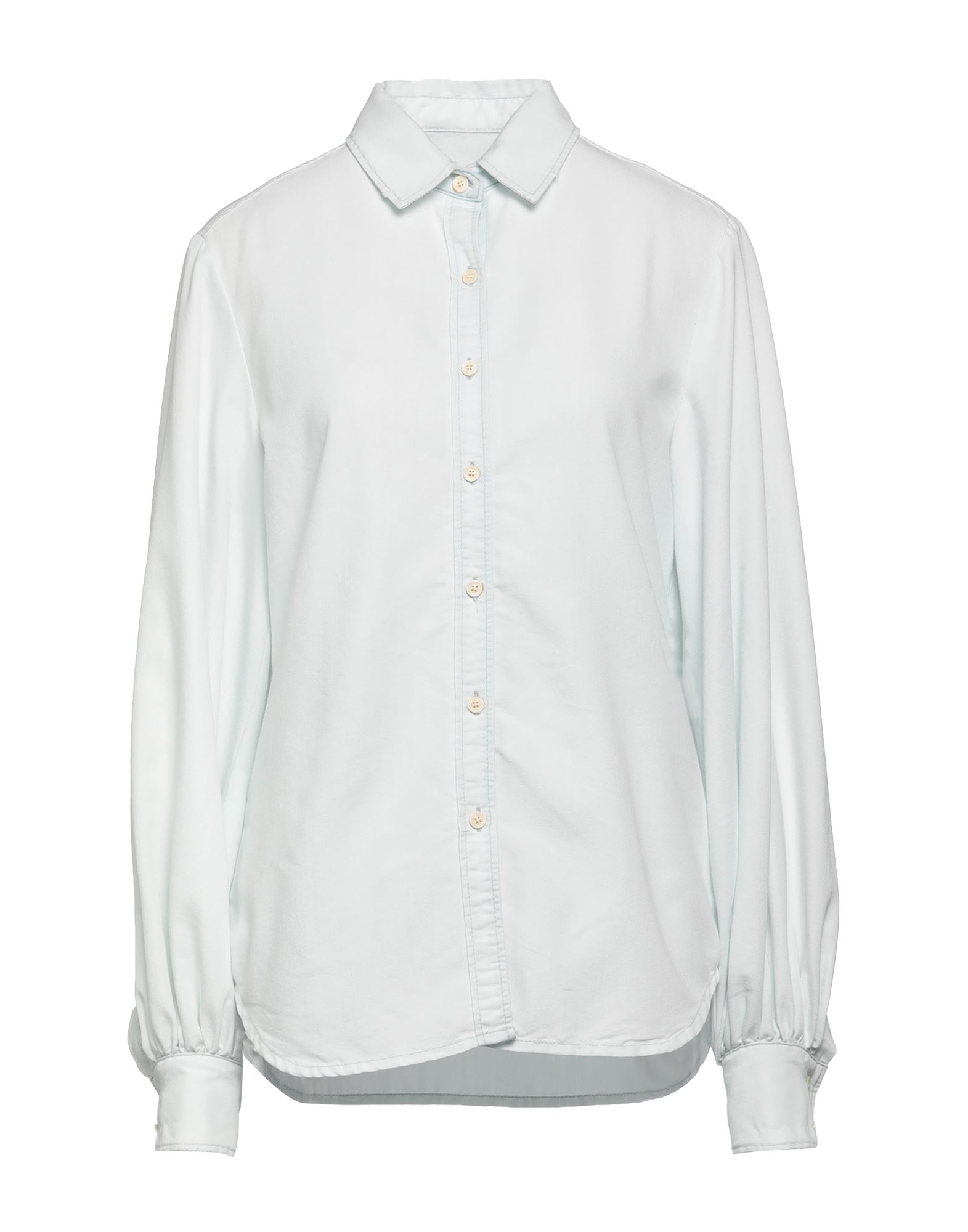 People (+)  Woman Shirt Sky Blue Size S Cotton, Polyester