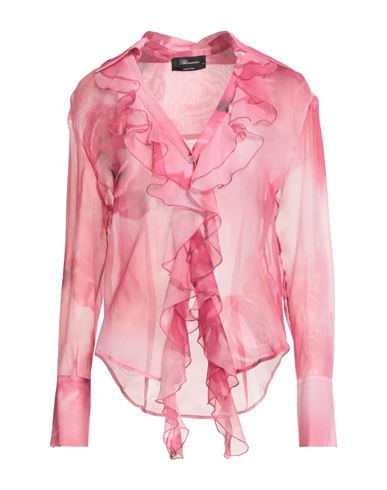 Blumarine Woman Shirt Pink Size 8 Silk