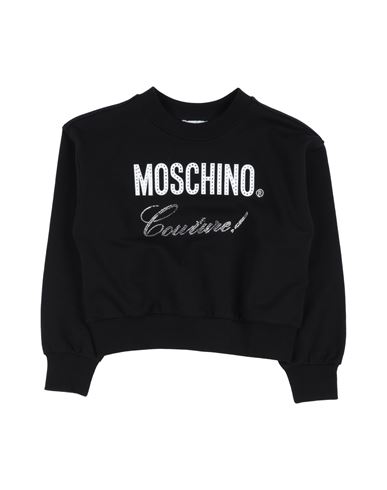 Moschino Kid Babies'  Toddler Girl Sweatshirt Black Size 6 Cotton, Elastane