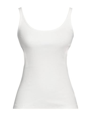 Off-white Woman Top White Size 6 Cotton, Elastane