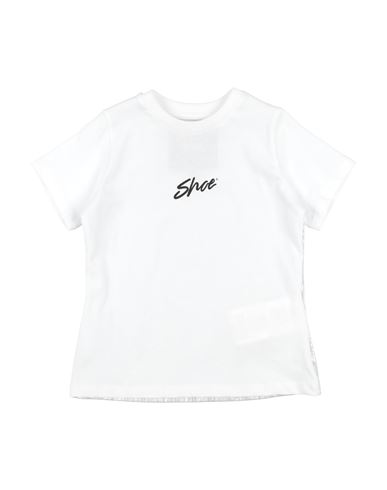 Shoe® Babies' Shoe Toddler Girl T-shirt White Size 6 Cotton, Polyester, Elastane