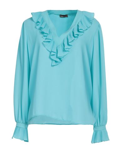 Olla Parèg Olla Parég Woman Top Turquoise Size 6 Polyester, Elastane In Blue