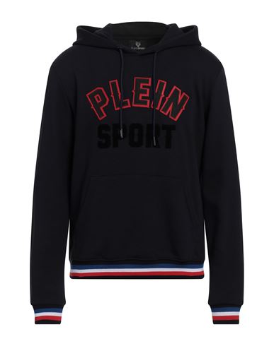 Shop Plein Sport Man Sweatshirt Navy Blue Size L Cotton