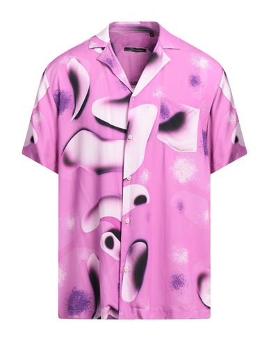 Shop Benevierre Man Shirt Light Purple Size M Viscose