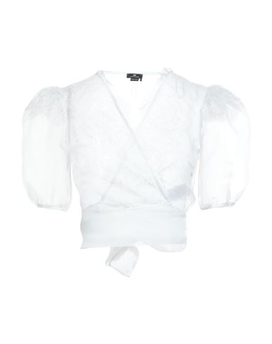 Elisabetta Franchi Woman Shrug White Size 4 Polyester, Polyamide