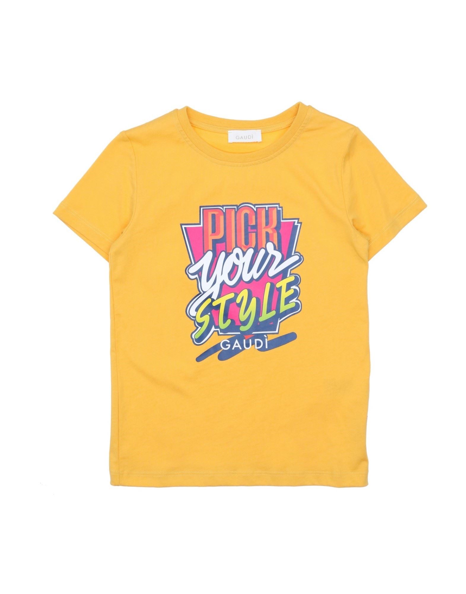 Gaudì Kids'  Toddler Boy T-shirt Ocher Size 6 Cotton In Yellow
