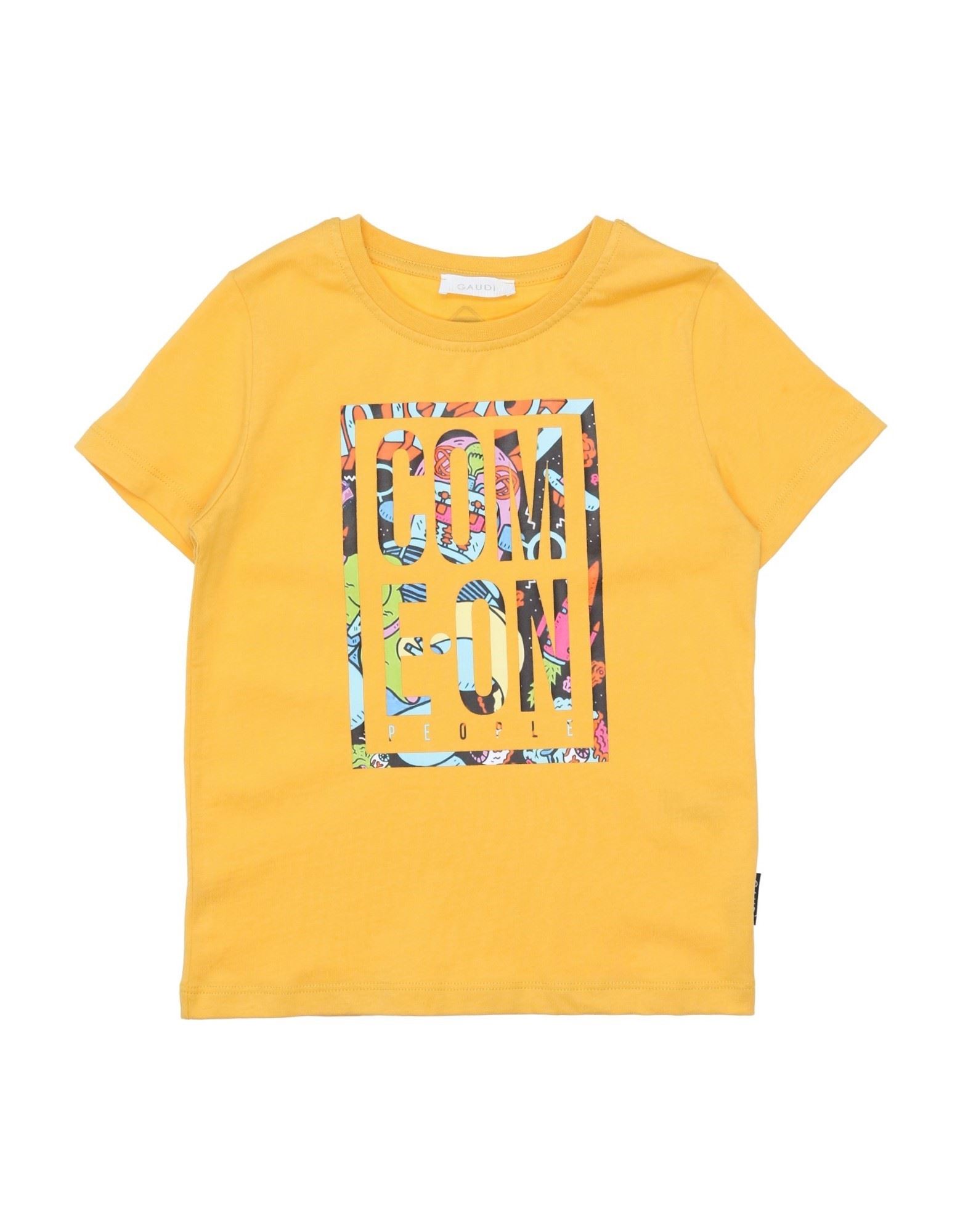 Gaudì Kids'  Toddler Boy T-shirt Ocher Size 7 Cotton In Yellow