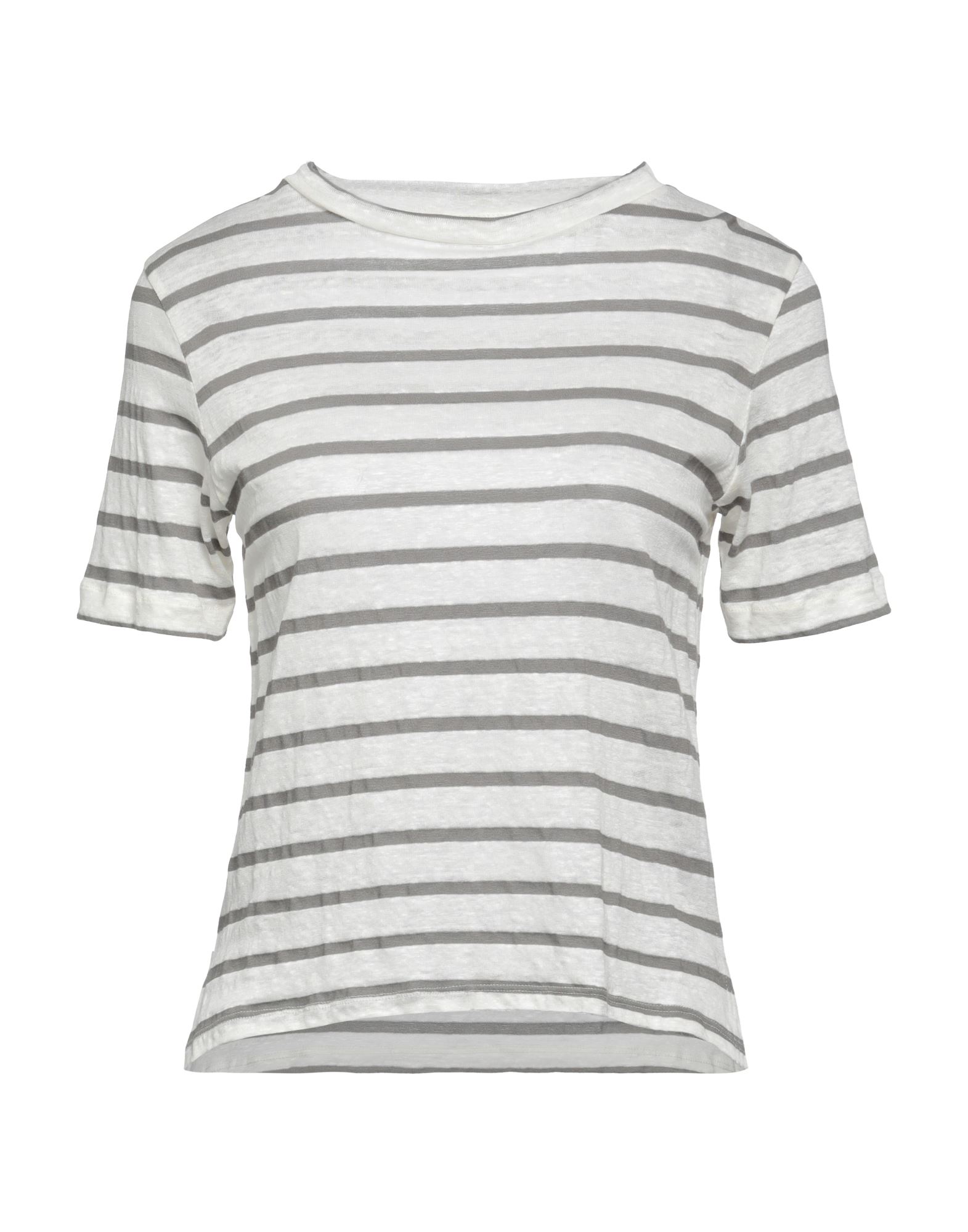 Aragona Woman T-shirt Grey Size 8 Linen, Cotton