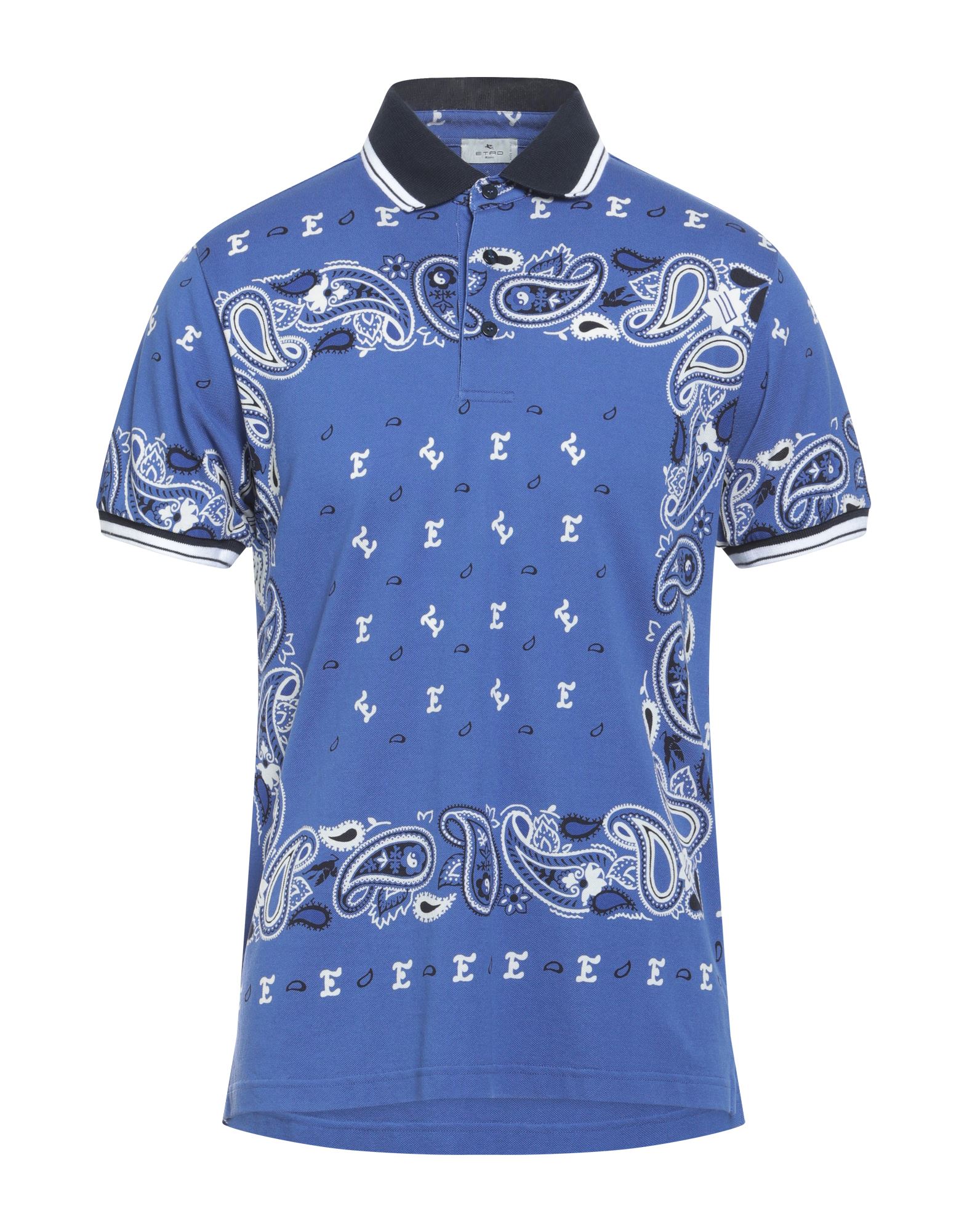 Etro Polo Shirts In Blue